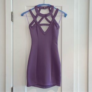 Purple mini dress